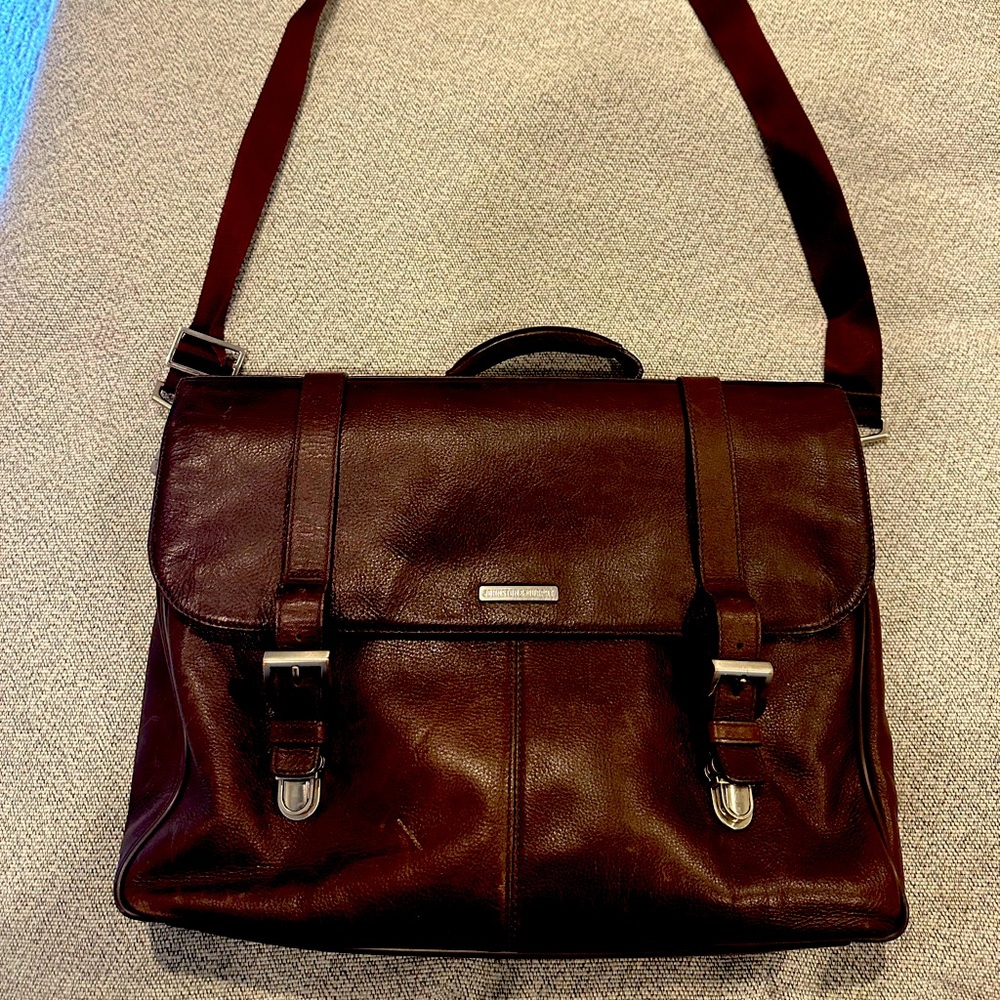 Men’s Johnston & Murphy Full Leather Messenger Bag